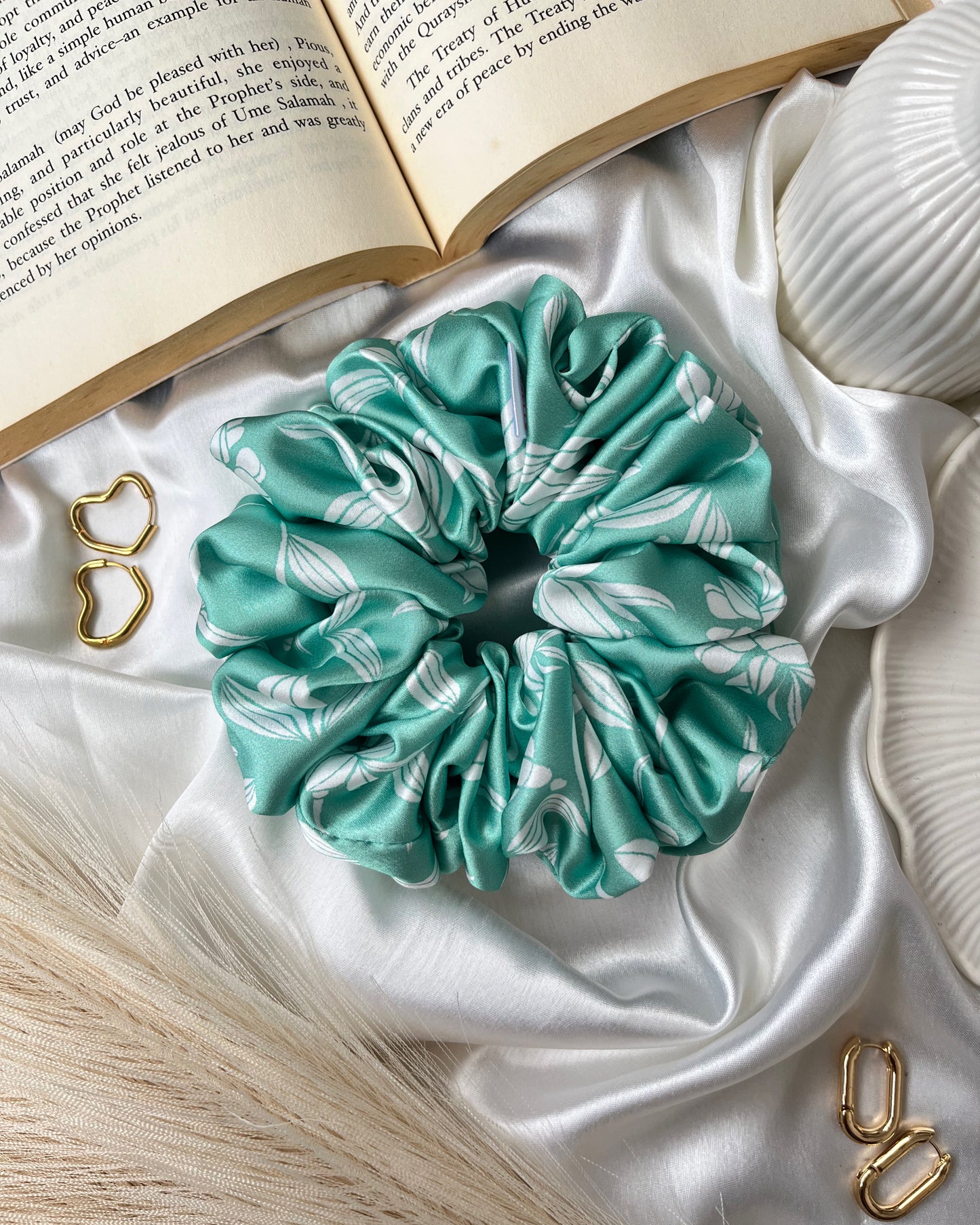 Sage Printed Scrunchie