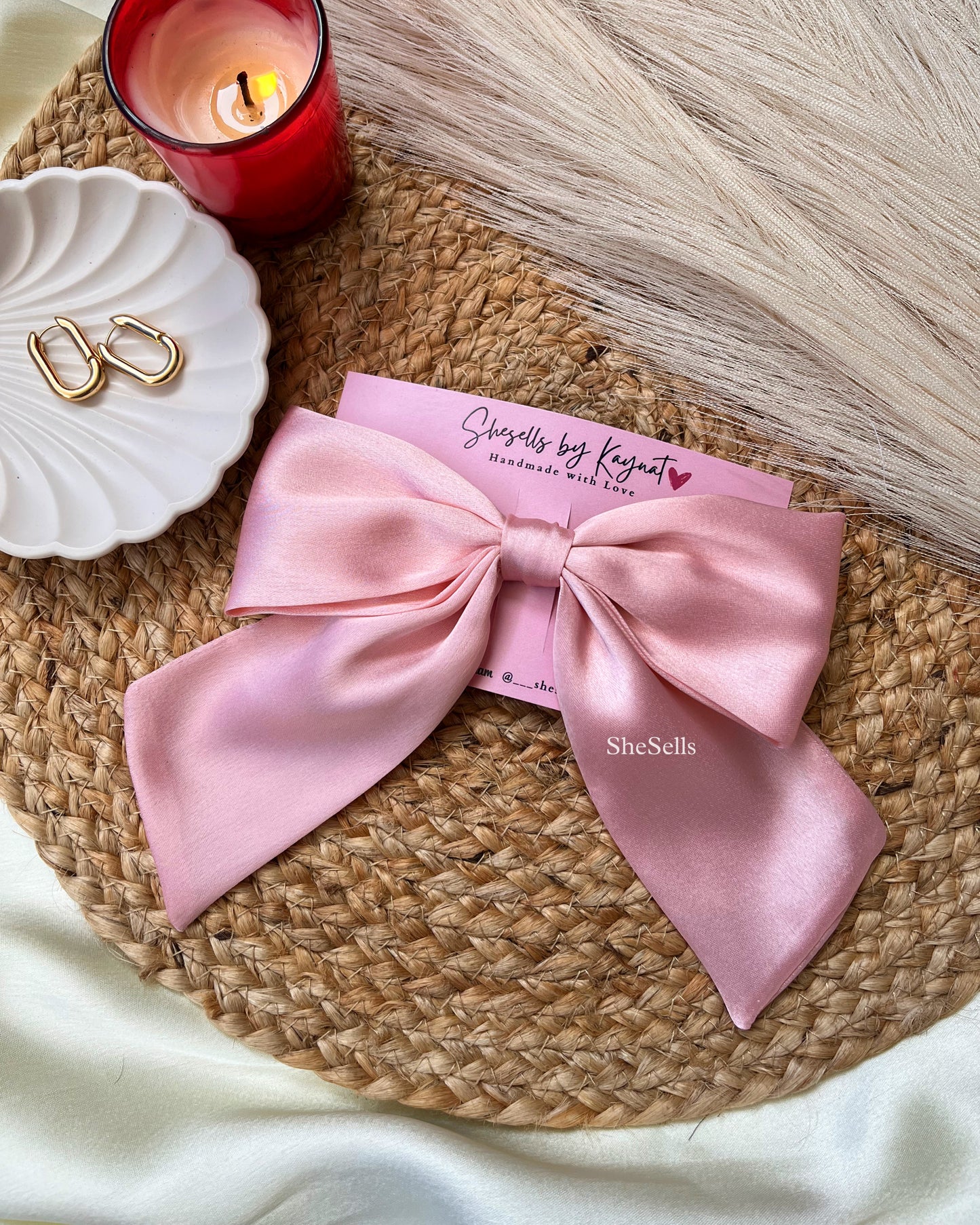 Soft Pink Sailor Bow