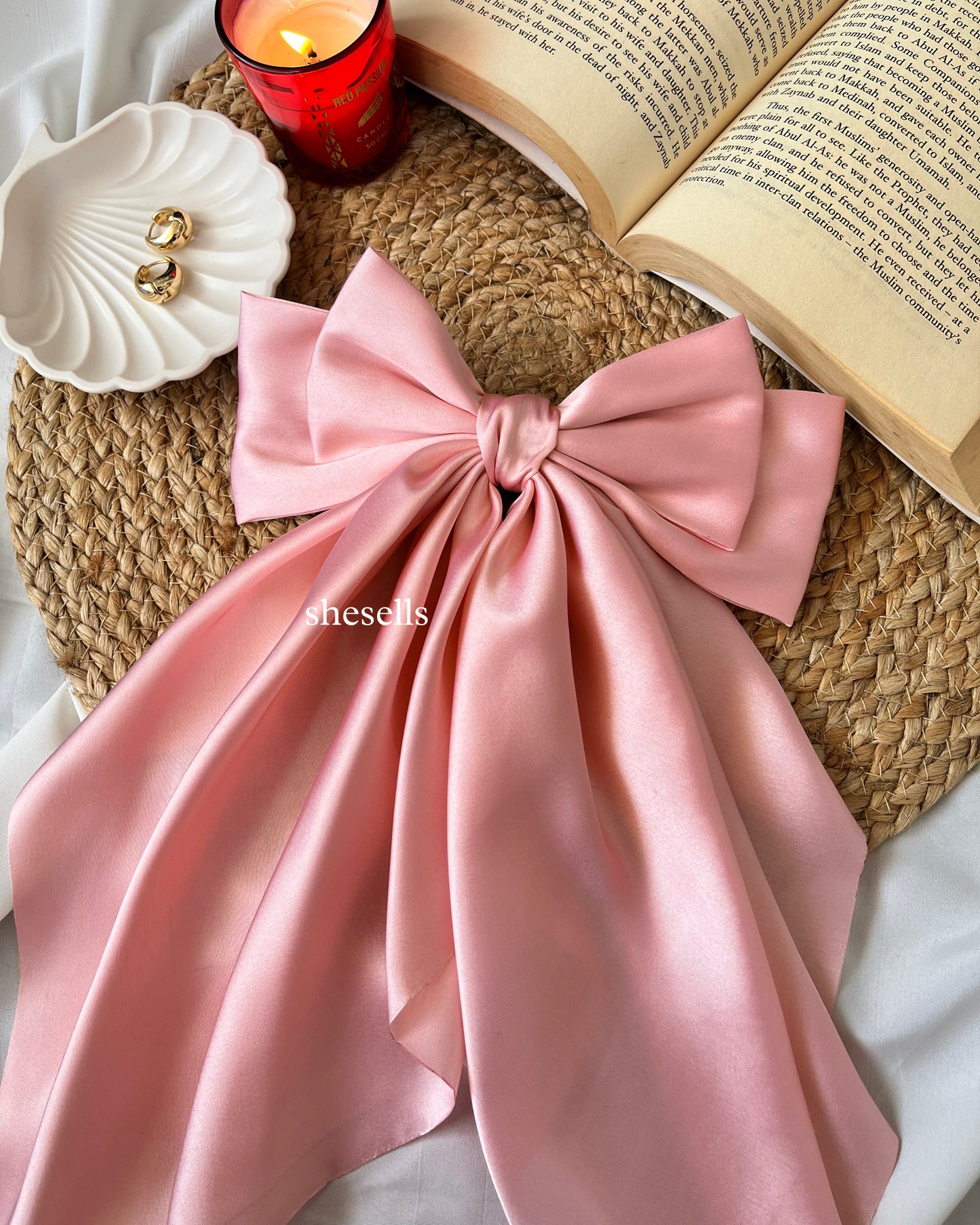 Light Pink Fairytale French Bow Clip