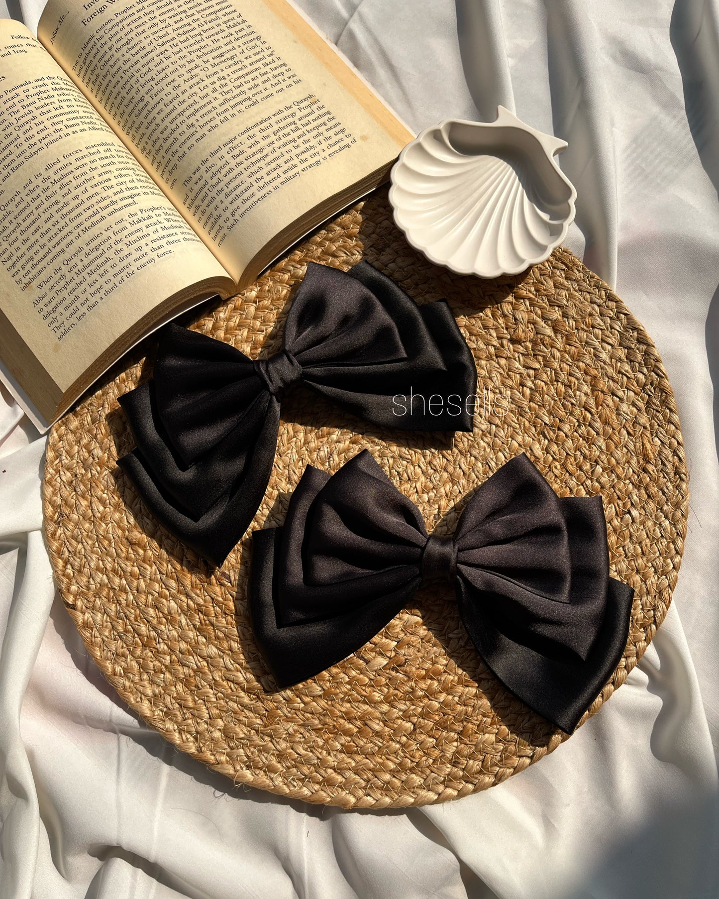 Black Layered Bow