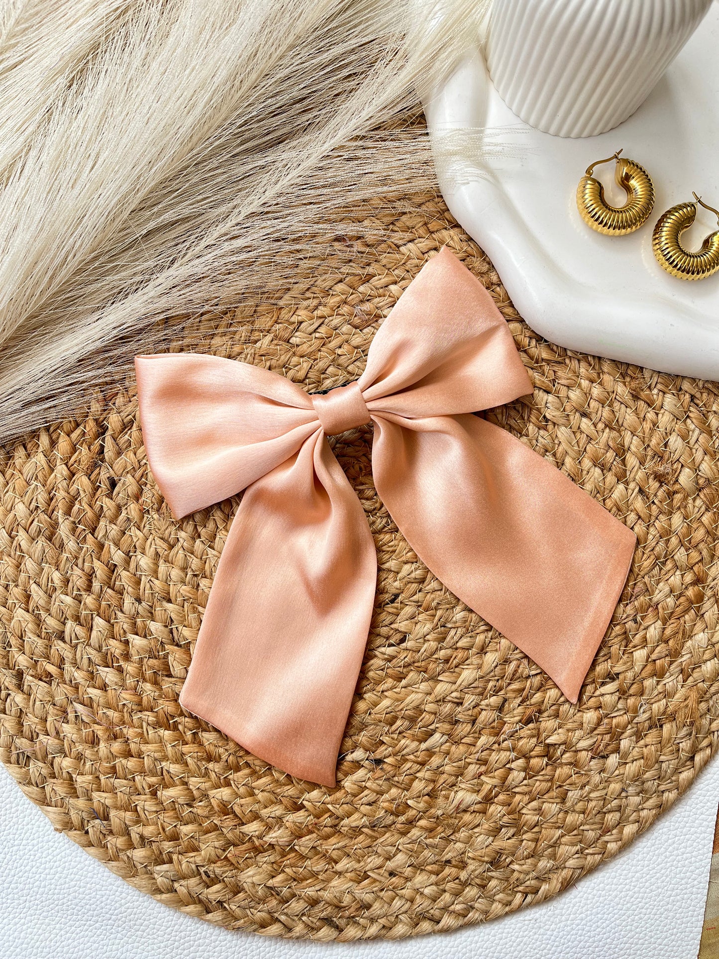 Light Peach Sailor Bow
