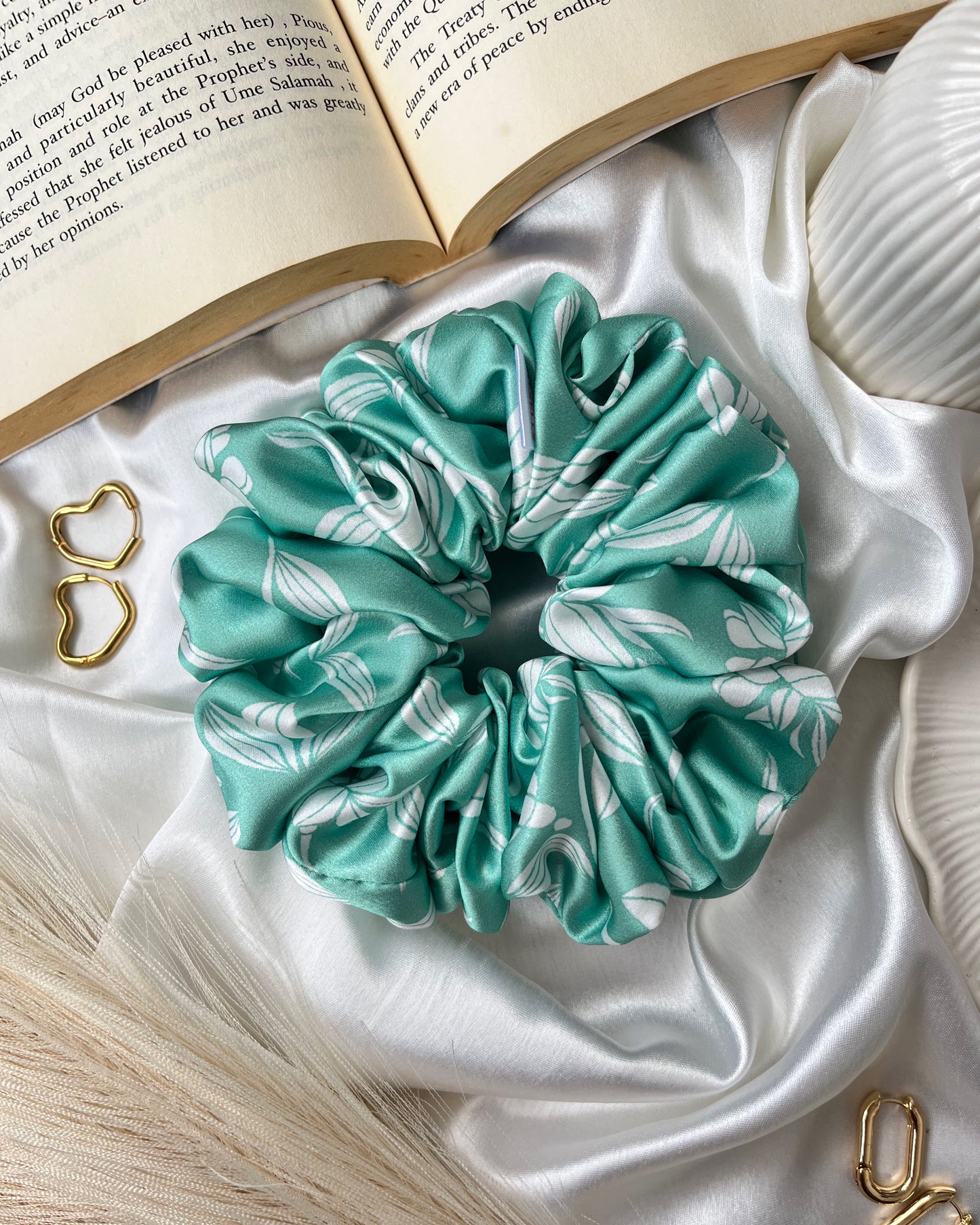 Sage Printed Scrunchie