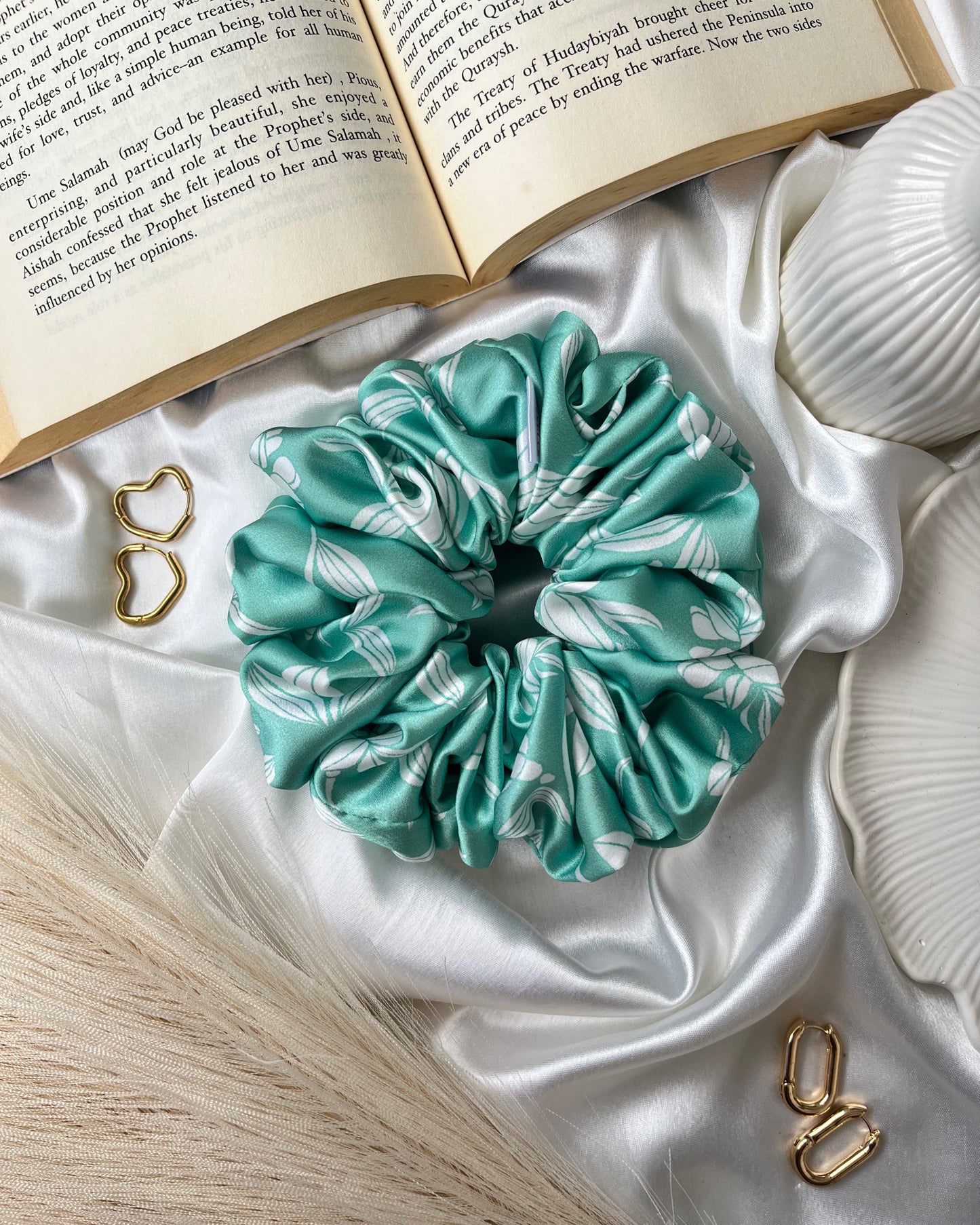 Sage Printed Scrunchie