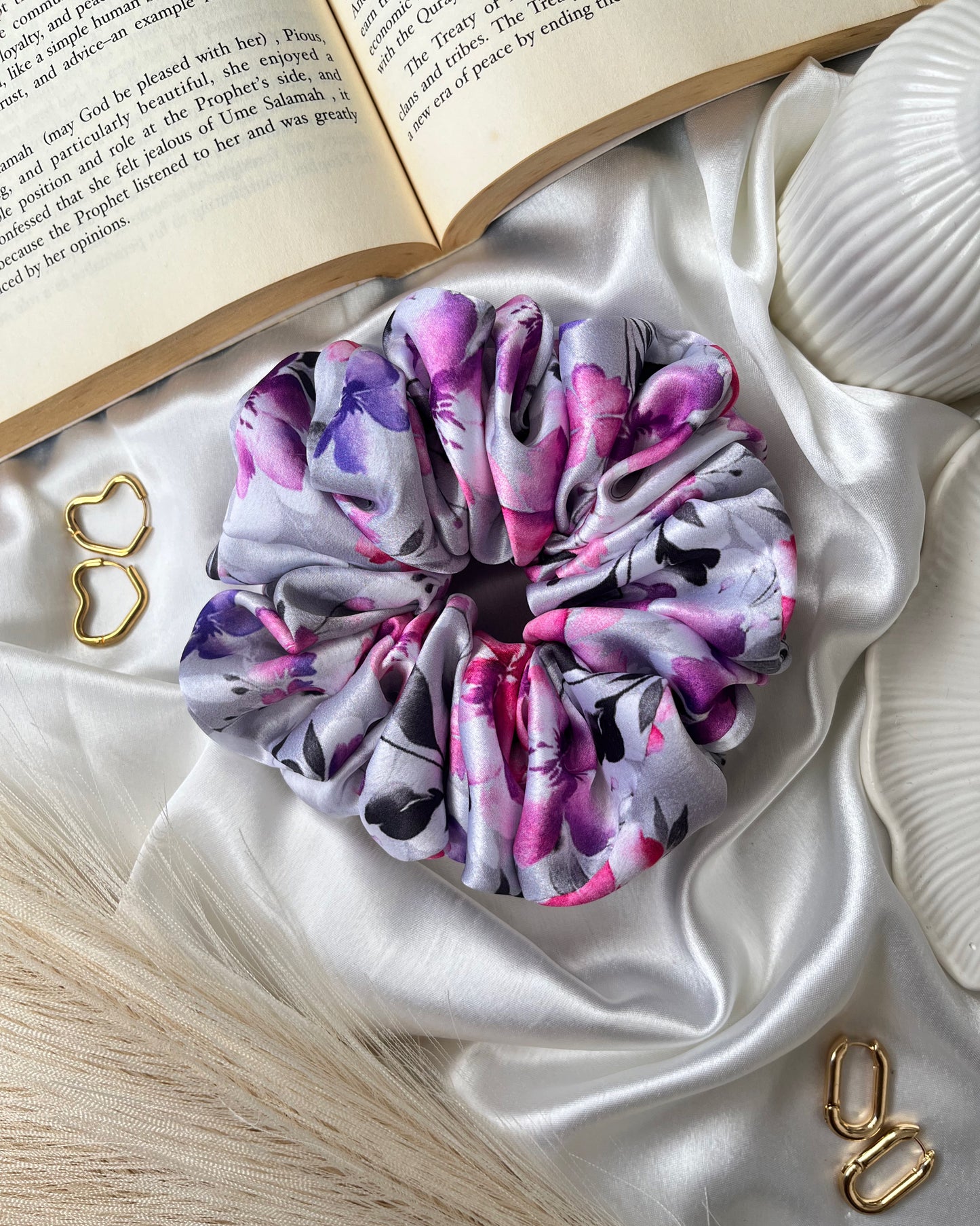 'Floral Mess' Printed Scrunchie