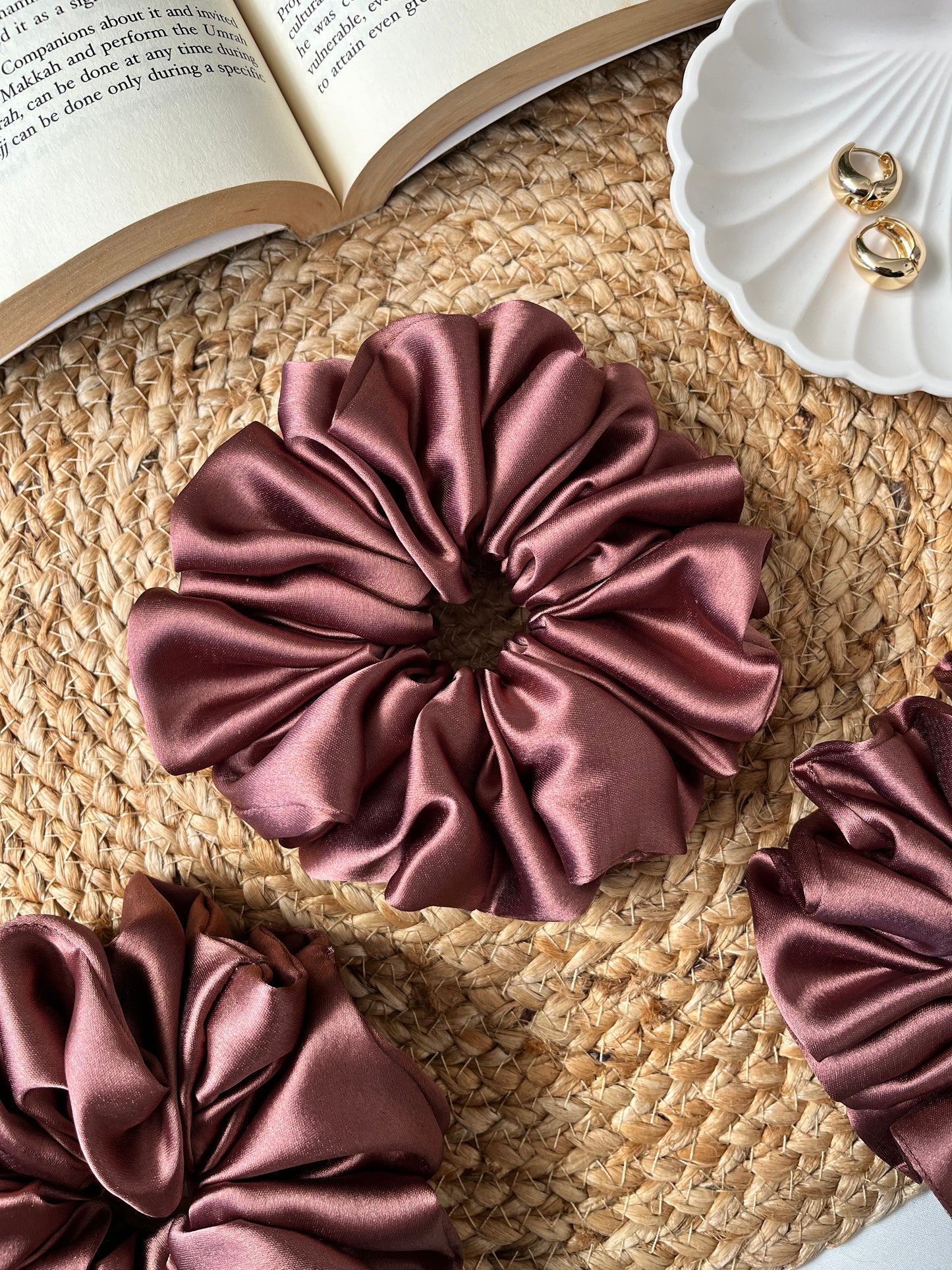 Latte Satin Scrunchie