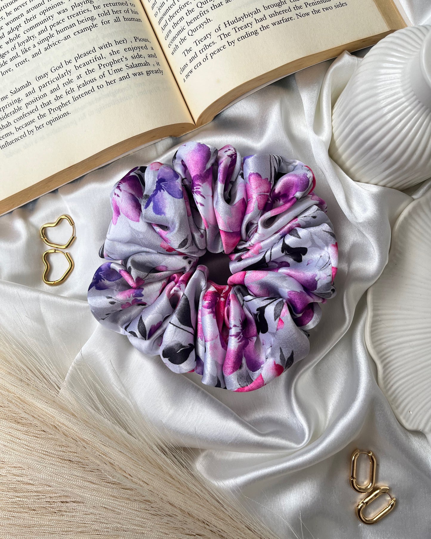 'Floral Mess' Printed Scrunchie