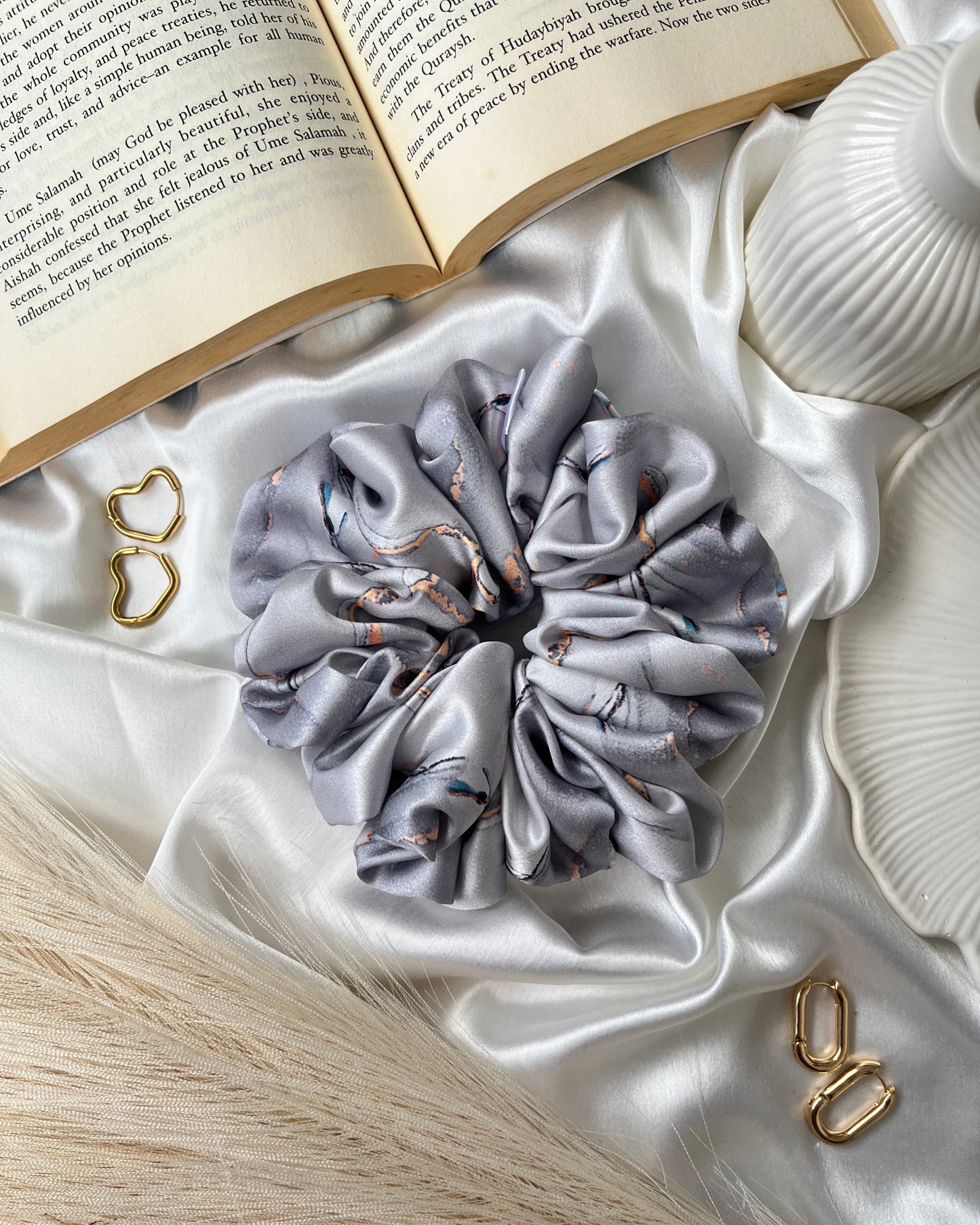 'Sea Foam' Printed Scrunchie