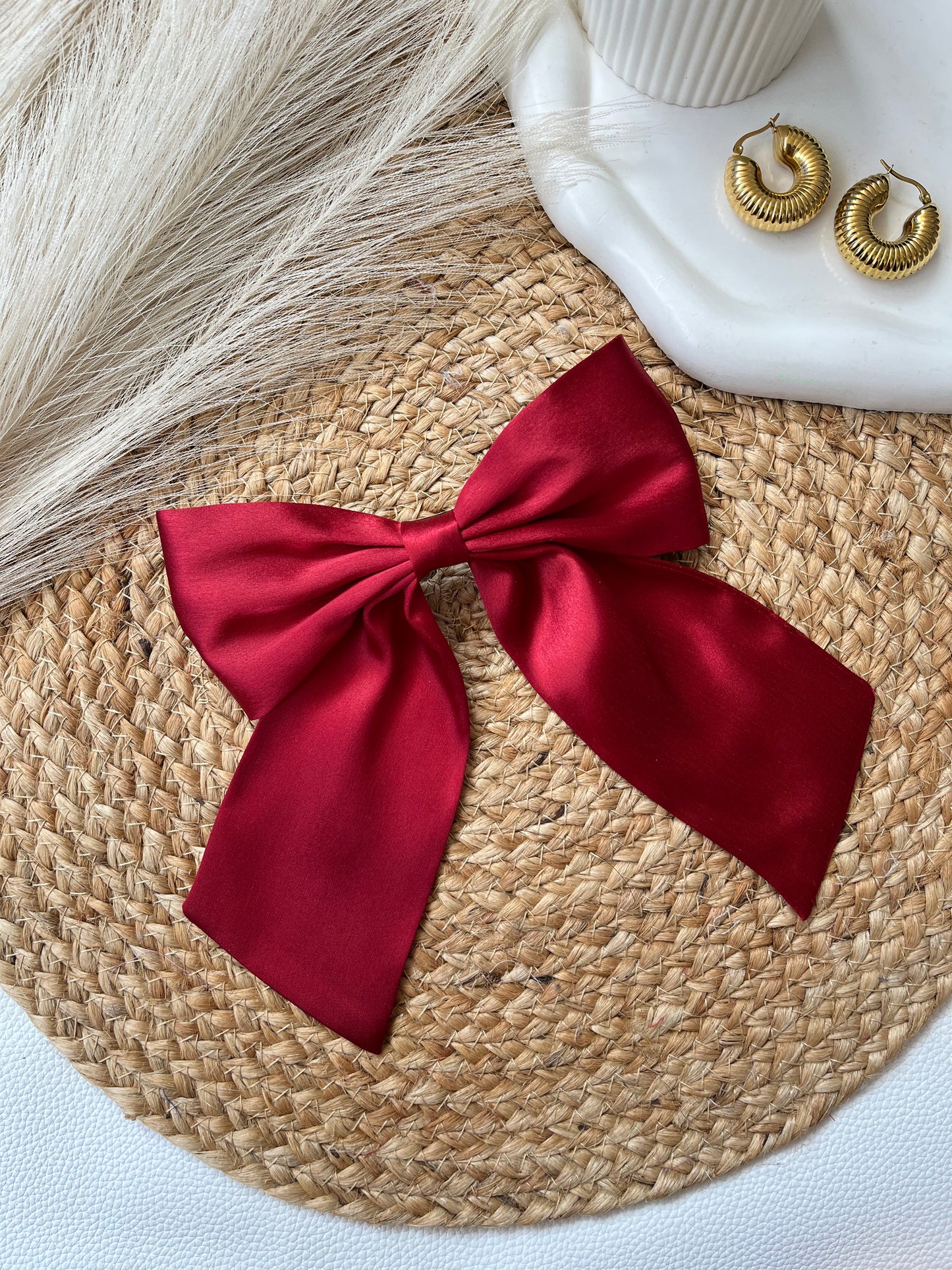 Deep Red Sailor Bow