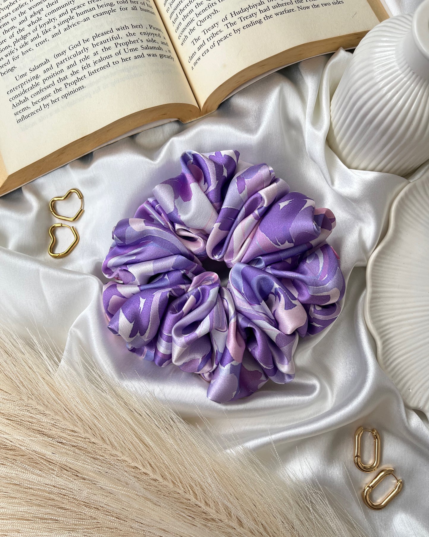 'Whisteria' Printed Scrunchie