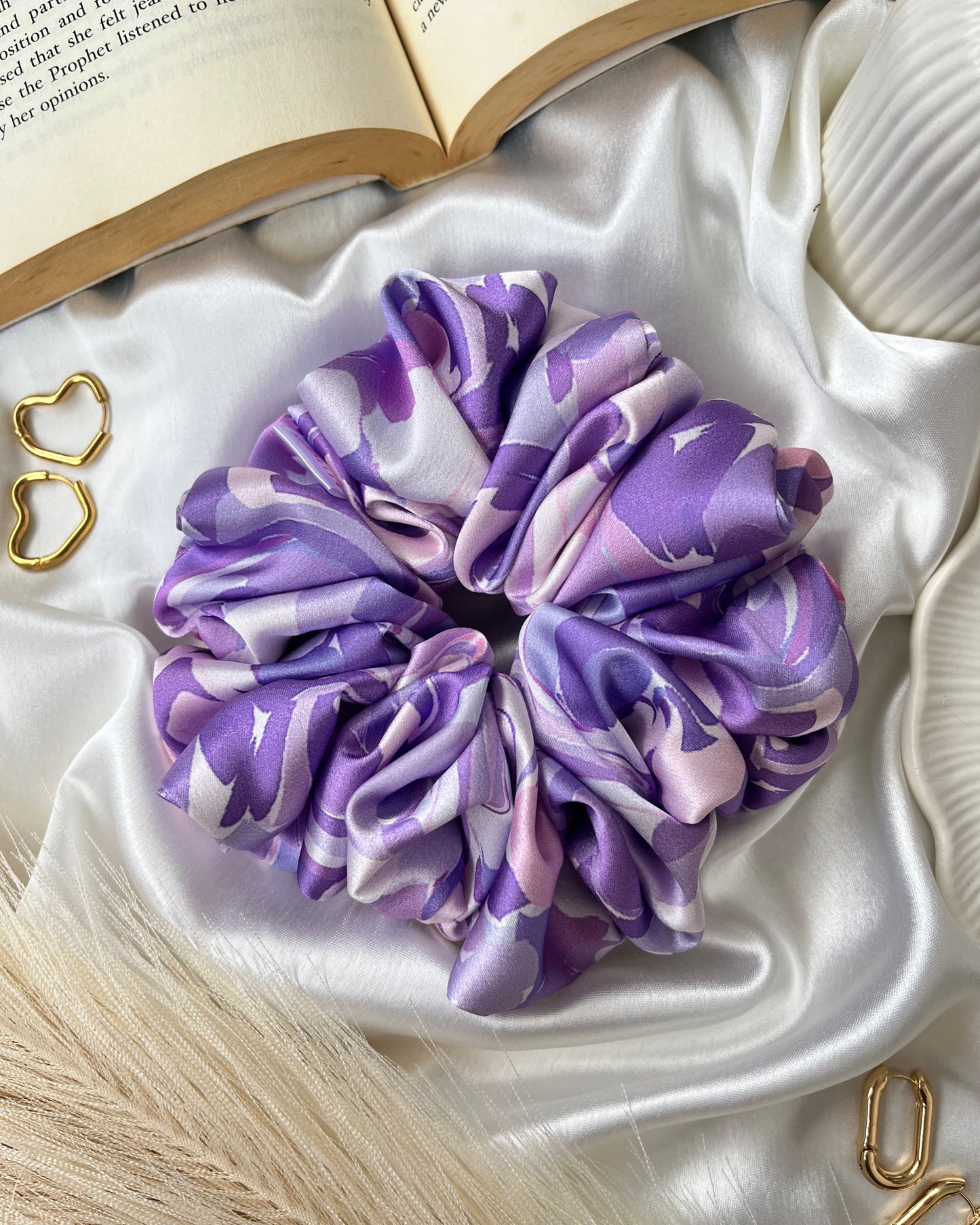 'Whisteria' Printed Scrunchie